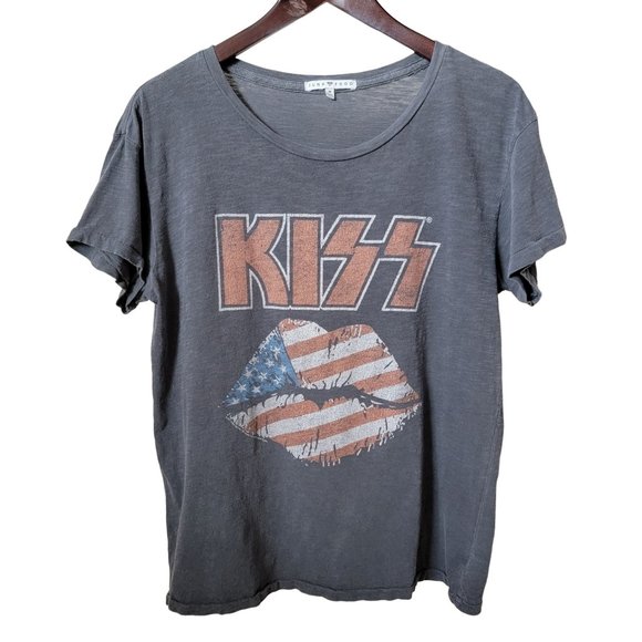 Junk Food Clothing Tops - Junk Food Clothing Kiss Graphic Band Tee